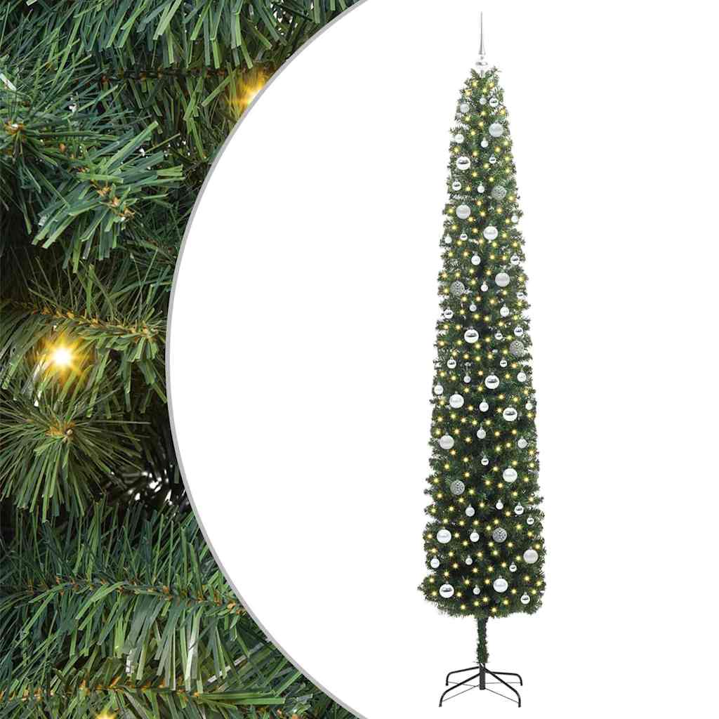 Artificial Christmas Tree with 300 LEDs with Stand Green 270 cm